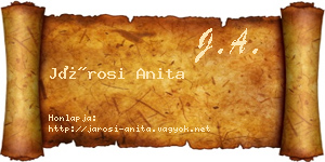 Járosi Anita névjegykártya